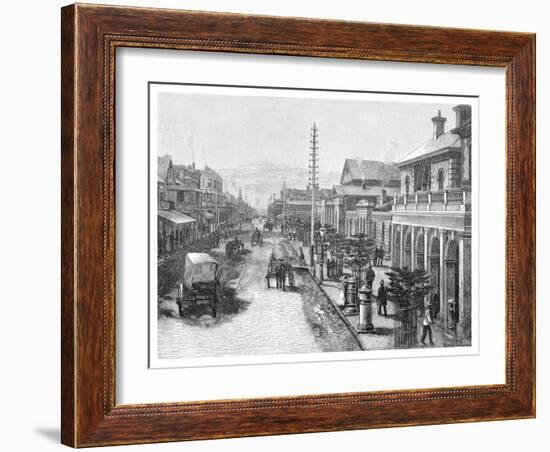 Hunter Street, Newcastle, New South Wales, Australia, 1886-null-Framed Giclee Print