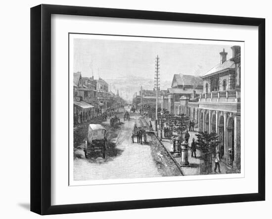 Hunter Street, Newcastle, New South Wales, Australia, 1886-null-Framed Giclee Print