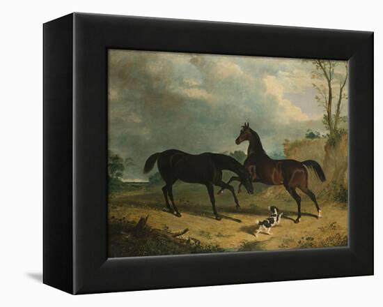 Hunters and a Spaniel in a Wooded Landscape, 1835-Henry Thomas Alken-Framed Premier Image Canvas