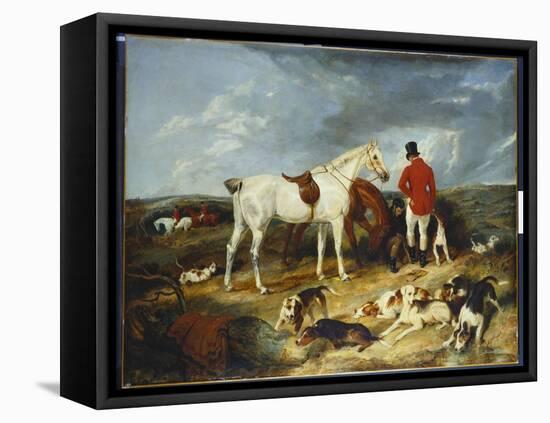 Hunters and Hounds, 1823-Edwin Henry Landseer-Framed Premier Image Canvas