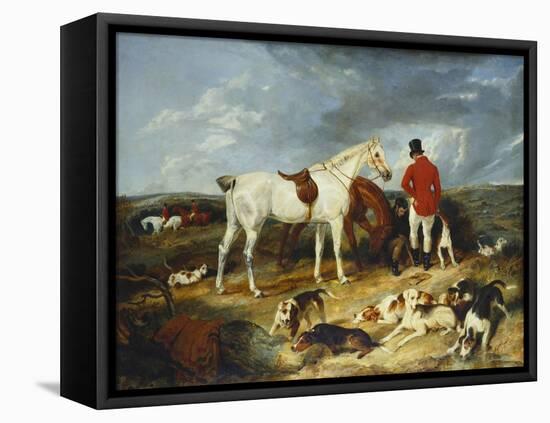 Hunters and Hounds, 1823-Edwin Henry Landseer-Framed Premier Image Canvas