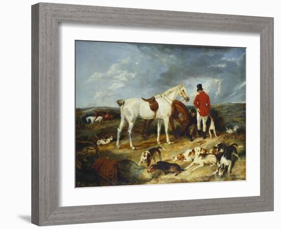 Hunters and Hounds, 1823-Edwin Henry Landseer-Framed Giclee Print