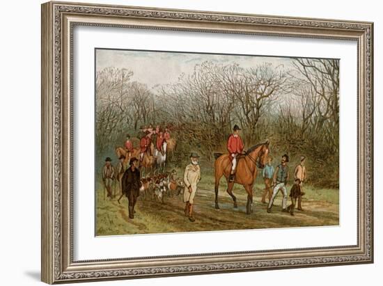 Hunters and Hounds in England, 1800s-null-Framed Giclee Print