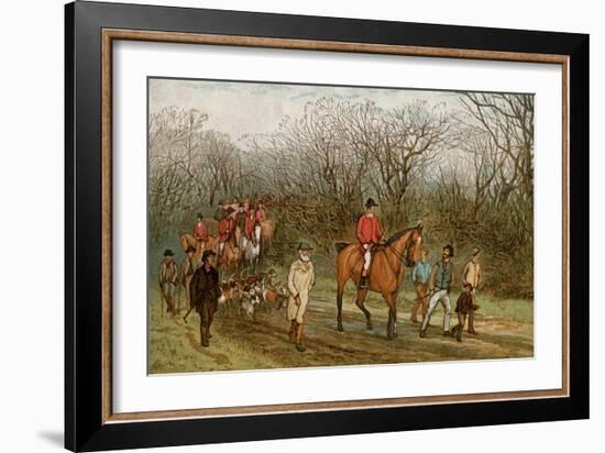 Hunters and Hounds in England, 1800s-null-Framed Giclee Print