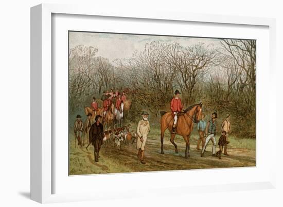 Hunters and Hounds in England, 1800s-null-Framed Giclee Print