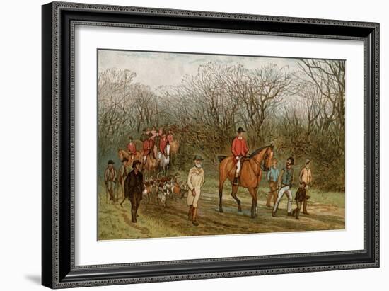 Hunters and Hounds in England, 1800s-null-Framed Giclee Print