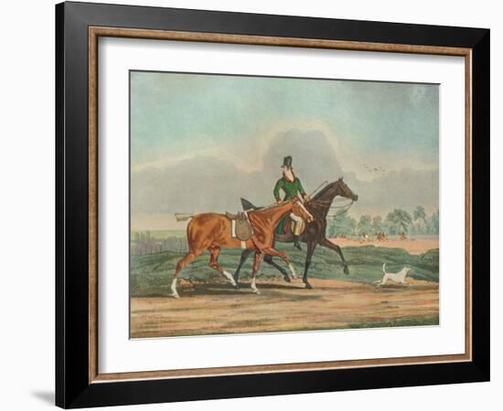 'Hunters at Covertside', early 19th century, (1929)-James Pollard-Framed Giclee Print