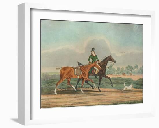 'Hunters at Covertside', early 19th century, (1929)-James Pollard-Framed Giclee Print