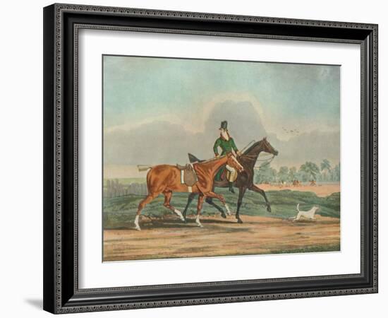 'Hunters at Covertside', early 19th century, (1929)-James Pollard-Framed Giclee Print