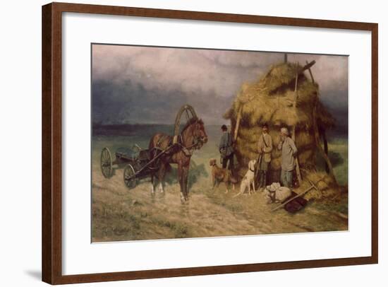 Hunters Caught in a Storm-Pavel Osipovich Kovalevsky-Framed Giclee Print