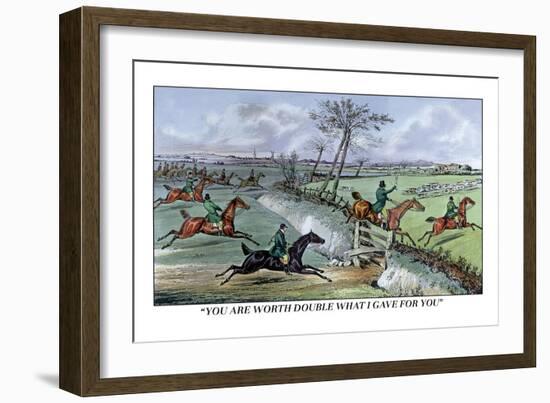 Hunters Clear the Ditch-Henry Thomas Alken-Framed Art Print