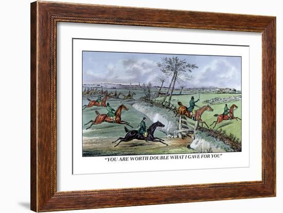 Hunters Clear the Ditch-Henry Thomas Alken-Framed Art Print