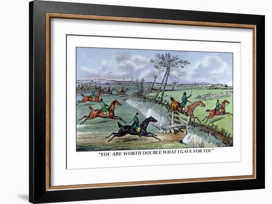 Hunters Clear the Ditch-Henry Thomas Alken-Framed Art Print