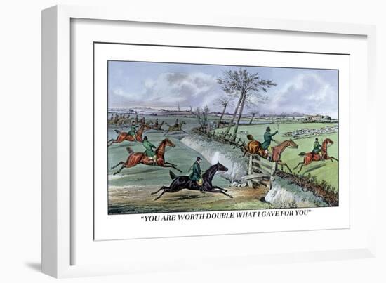 Hunters Clear the Ditch-Henry Thomas Alken-Framed Art Print