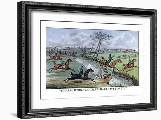 Hunters Clear the Ditch-Henry Thomas Alken-Framed Art Print