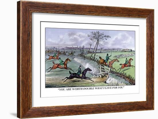 Hunters Clear the Ditch-Henry Thomas Alken-Framed Art Print