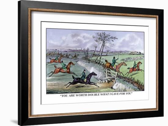 Hunters Clear the Ditch-Henry Thomas Alken-Framed Art Print