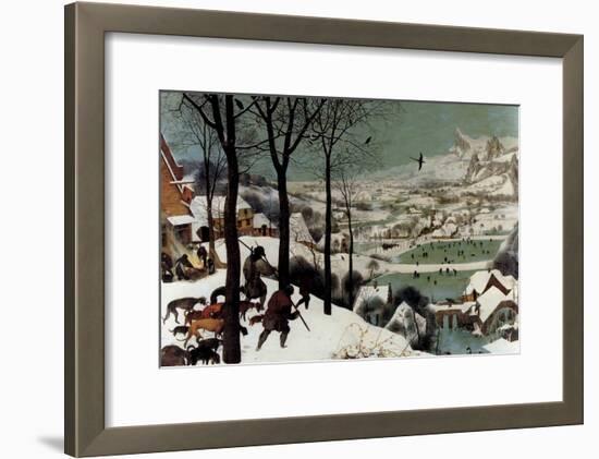 Hunters in the Snow - Detail-Pieter Breughel the Elder-Framed Art Print