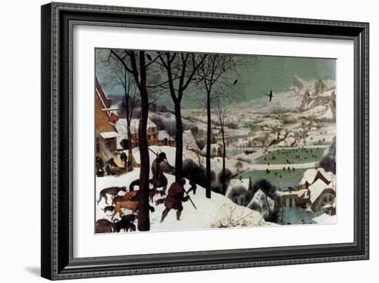 Hunters in the Snow - Detail-Pieter Breughel the Elder-Framed Art Print