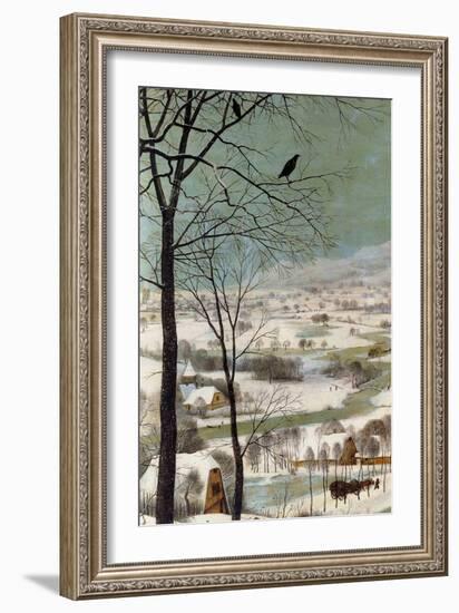 Hunters in the Snow - Detail-Pieter Breughel the Elder-Framed Art Print