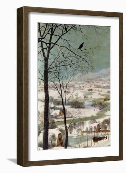 Hunters in the Snow - Detail-Pieter Breughel the Elder-Framed Art Print