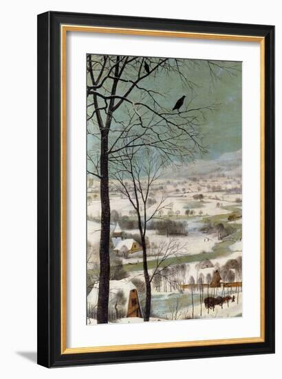 Hunters in the Snow - Detail-Pieter Breughel the Elder-Framed Art Print