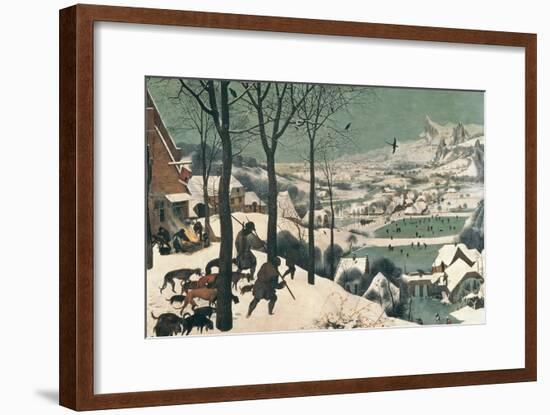 Hunters in the Snow, February, 1565-Pieter Bruegel the Elder-Framed Premium Giclee Print