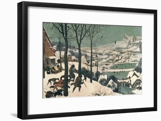 Hunters in the Snow, February, 1565-Pieter Bruegel the Elder-Framed Premium Giclee Print