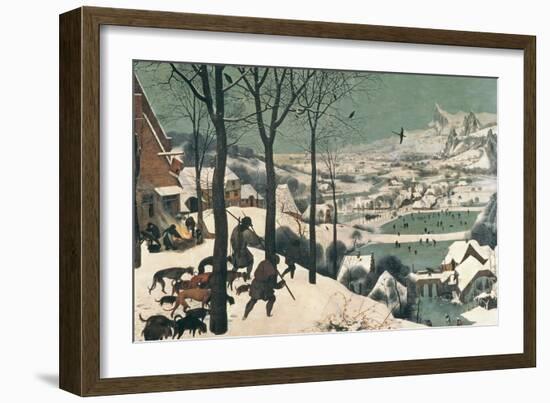 Hunters in the Snow, February, 1565-Pieter Bruegel the Elder-Framed Giclee Print