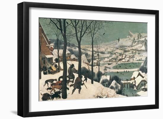 Hunters in the Snow, February, 1565-Pieter Bruegel the Elder-Framed Giclee Print