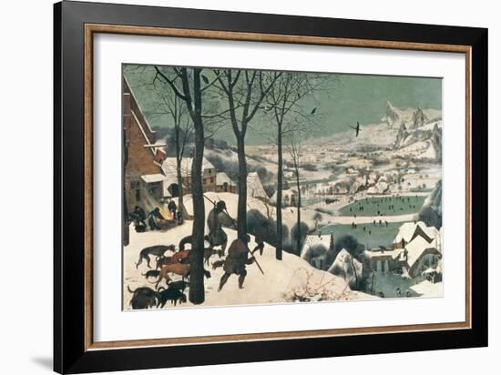 Hunters in the Snow, February, 1565-Pieter Bruegel the Elder-Framed Giclee Print