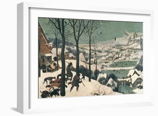 Hunters in the Snow, February, 1565-Pieter Bruegel the Elder-Framed Giclee Print