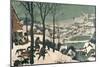 Hunters in the Snow, February, 1565-Pieter Bruegel the Elder-Mounted Giclee Print