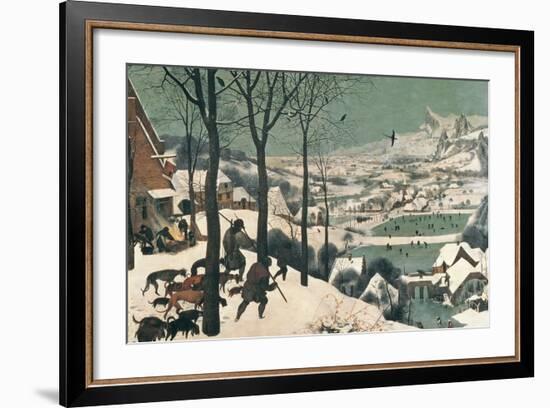 Hunters in the Snow, February, 1565-Pieter Bruegel the Elder-Framed Giclee Print