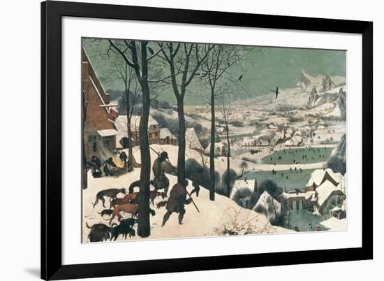 Hunters in the Snow, February, 1565-Pieter Bruegel the Elder-Framed Giclee Print