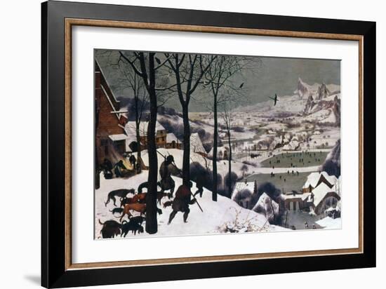 Hunters in the Snow, February, 1565-Pieter Bruegel the Elder-Framed Giclee Print