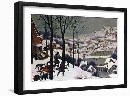 Hunters in the Snow, February, 1565-Pieter Bruegel the Elder-Framed Giclee Print