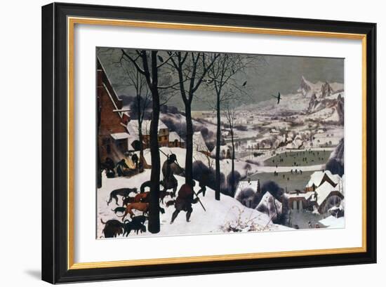 Hunters in the Snow, February, 1565-Pieter Bruegel the Elder-Framed Giclee Print