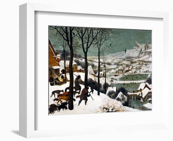 Hunters in the Snow (Winte), 1565-Pieter Bruegel the Elder-Framed Giclee Print