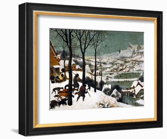 Hunters in the Snow (Winte), 1565-Pieter Bruegel the Elder-Framed Giclee Print