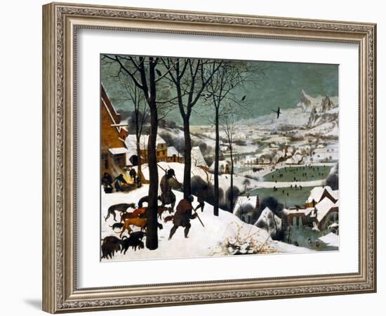 Hunters in the Snow (Winte), 1565-Pieter Bruegel the Elder-Framed Giclee Print