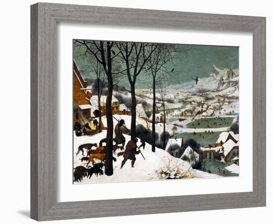 Hunters in the Snow (Winte), 1565-Pieter Bruegel the Elder-Framed Giclee Print