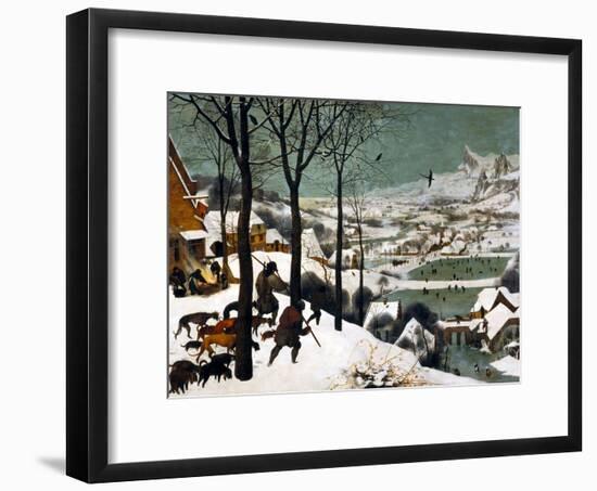 Hunters in the Snow (Winte), 1565-Pieter Bruegel the Elder-Framed Giclee Print