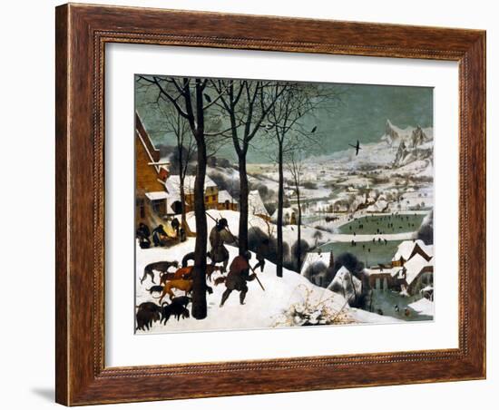 Hunters in the Snow (Winte), 1565-Pieter Bruegel the Elder-Framed Giclee Print