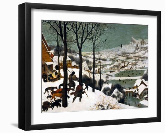 Hunters in the Snow (Winte), 1565-Pieter Bruegel the Elder-Framed Giclee Print