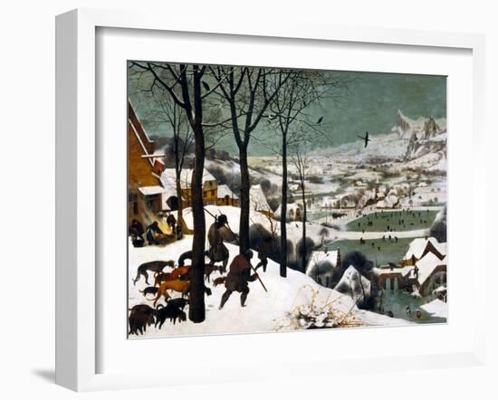 Hunters in the Snow (Winte), 1565-Pieter Bruegel the Elder-Framed Giclee Print