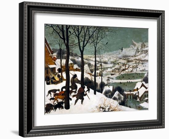 Hunters in the Snow (Winte), 1565-Pieter Bruegel the Elder-Framed Giclee Print