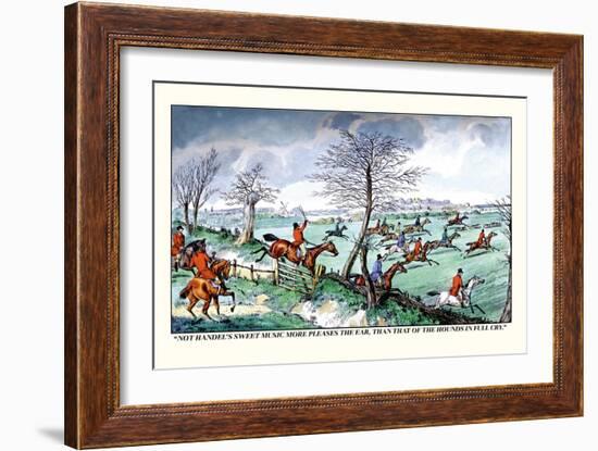 Hunters Race After the Hounds in Full Cry-Henry Thomas Alken-Framed Art Print