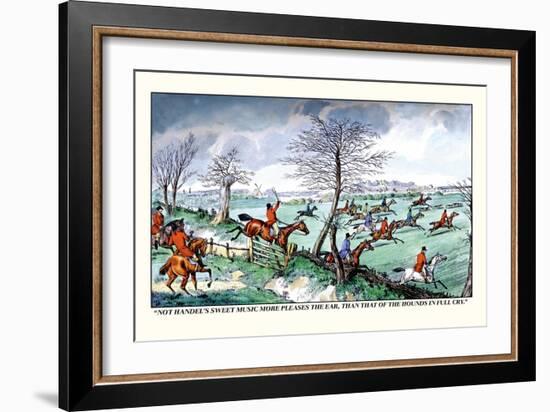 Hunters Race After the Hounds in Full Cry-Henry Thomas Alken-Framed Art Print