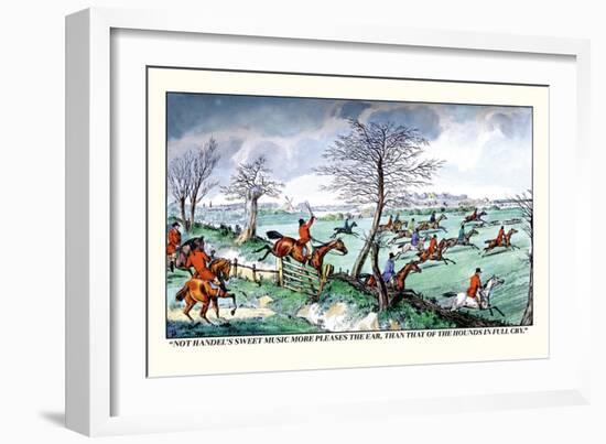 Hunters Race After the Hounds in Full Cry-Henry Thomas Alken-Framed Art Print